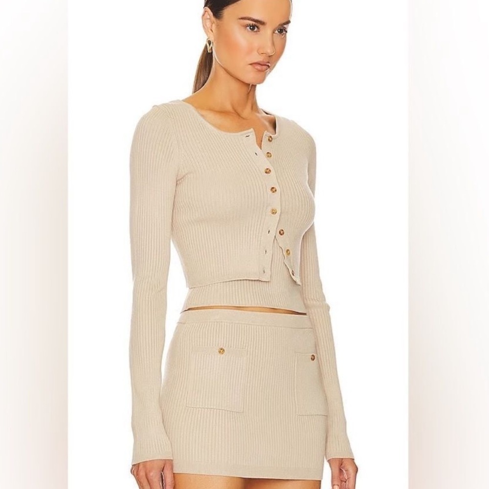 HELSA Ediva Cardigan In Oyster Neutral